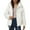 White, variant on Women's Short Winter Padded Coat Oversized Loose Fit Thick Insulated Puffer Jacket with Hood XL Size Black