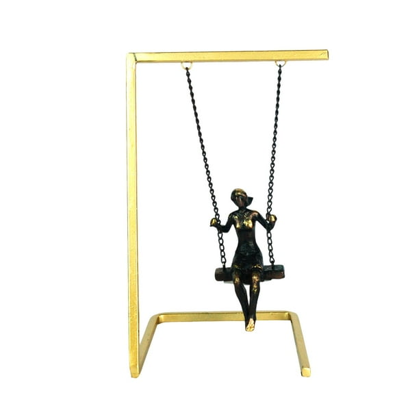 Estatua de personaje oscilante, escultura, centro de mesa, colección moderna, decoración del hogar, figura de columpio para chimenea, sala de estar y Mujer
