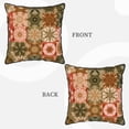 thumbnail image 7 of Velvet Decorative Throw Pillow Covers Set of 2, Soft Square Cushion Cover with Invisible Zipper Colourful Spiral Mandela Printing, 18"x18", 7 of 7