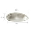 thumbnail image 6 of Design House 182246 West Side Cup 3-inch C-C Classic Drawer Pull, Satin Nickel, 10-Pack, 6 of 9