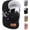 black, variant on 5-in-1 Fleece Balaclava Face Mask with Goggles, Winter Neck Warmer Hat, Windproof Thermal Hood for Skiing and Snowboarding