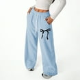 thumbnail image 4 of EnJoCho Girls Bowknot Baggy Sweatpants Cute Straight Leg Athletic Pants With Pockets Clothes Teen Girls 4-13 Years Casual Streetwear Joggers Sweats Loung𝖾wear, 4 of 8
