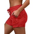 thumbnail image 2 of Women's Drawstring Athletic Shorts with Pockets, Casual Stretch Summer Shorts for Fitness and Daily Wear, 2 of 7