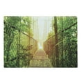 thumbnail image 1 of Central America Cutting Board, Picture of Arenal Hanging Bridges Ecological Reserve Rainforest Costa Rica, Decorative Tempered Glass Cutting and Serving Board, in 3 Sizes, by Ambesonne, 1 of 2