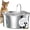 108oz Cat Water Fountain, variant on Cat Water Fountain Stainless Steel: 2.2 L Cat Fountain for Drinking - Automatic Pet Water Fountain for Cats Inside - Metal Cat Dog Water Dispenser Bowl with Faucet Water Level Window Ultra Quiet Pump