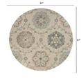 thumbnail image 2 of 7â€™ Round Ivory Intricate Floral Area Rug, 2 of 8