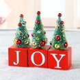 thumbnail image 2 of 3Pcs Artificial Mini Christmas Trees Christmas Tabletop Tree Mini Pine Tree Sisal Trees with Snow Wood Base Ornaments for Christmas Table Top Decor Winter Crafts A, 2 of 8