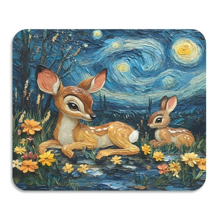 

ALAZA Dish Drying Mat for Kitchen Deer Starry Night Counter Absorbent Draining Pad 23.6 x19.7