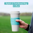 thumbnail image 2 of Acadia 16 Oz Travel Mug - Insulated Reusable Coffee Tumbler with Double-Walled Plastic, Leak-Proof Lid, Bpa-Free - Portable Mug for Hot  Cold Drinks, Cup Holder Friendly (Blue), 2 of 7
