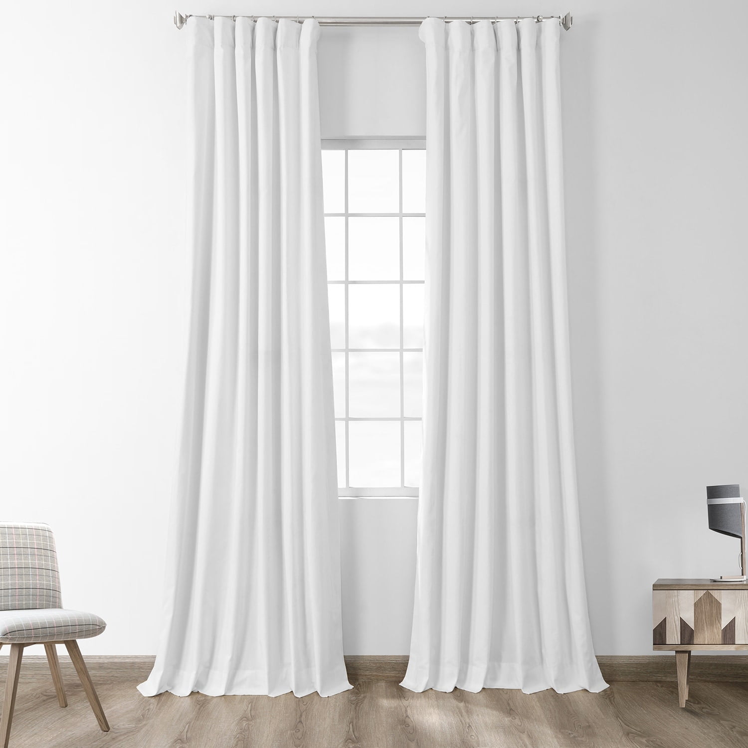 Exclusive Fabrics Solid Cotton True Blackout Curtain (1 Panel) Warm Off ...