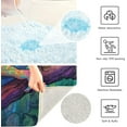 thumbnail image 4 of Dreamtimes Toiletry Mat Vivid Color Chameleon Print, Luxury U-Shaped Toilet Rug, Soft Contour Mat for Bathroom Floor, Non-Slip Absorbent Bath Carpet, Dry Quickly, Machine Washable, 24"X20", 4 of 4