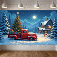 thumbnail image 3 of Snowman Design Christmas Banner Holiday Decorations Reindeer Scene Santa Claus Sleigh Winter Wonderland for Outdoor Party Kids Celebration, 3 of 9