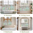 thumbnail image 6 of Easter Eggs Tier Curtains, Spring Watercolor Bunny Flower Green Light Filtering Kitchen Curtains, 2Pcs Rod Pocket Half Window Treatments Panels for Sink Cafe Cabinet Camper 27.5x36 Inches, 6 of 9