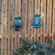 thumbnail image 4 of Metal Owl Wall Art Outdoor Hanging Decoration Glass Bird Sculpture for Patio, Porch or Doorway, 4 of 5