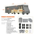 thumbnail image 6 of KFFKFF Class A Motorhome Cover, Suitable for 40-43 ft RV, Crafted from Non-woven Fabric, Offers Water Resistance, Wind Resistance, and Durability, Comes with Storage Bag, Repair Kits, Straps, 6 of 9