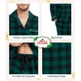 thumbnail image 6 of ANLIQI Warm Couples' Christmas Pajamas Plaid Flannel Button-Down Set, Soft Loungewear with Functional Pockets(GN_L), 6 of 6