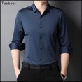 thumbnail image 2 of Taoboo Nueva camisa casual de manga larga para hombre, ropa vintage de negocios para primavera y otoño, camisa casual de moda, ropa ajustada para hombre, 2 of 5