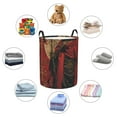 thumbnail image 4 of Fotbe Vintage Rose Scepter Skull Pattern Laundry Basket with Handles, Waterproof Large Laundry Hamper, Wash Bag for Corner Dorm, Rolling Laundry Basket with Handles-Small, 4 of 6