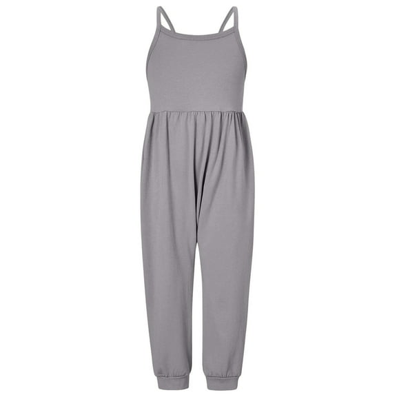 Kids Jumpsuit Loose Sleeveless Jumpsuit Toddler Overalls Girls with Pockets Summer Romper for Girls 1 Year