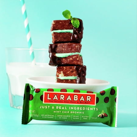 Larabar Mint Chip Brownie, Gluten Free Vegan Fruit & Nut Bar, 16 Ct