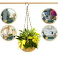 thumbnail image 6 of OUNONA Golden Plastic Hanging Planter for Home Use with Durable Craftsmanship 6.5 Inches, 6 of 8