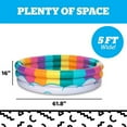 thumbnail image 4 of Inflatable Pool, Blow Up Swimming Pool for Backyard, Small Swim & Splash Pool for  - Rainbow, 5 Feet Wide, 4 of 4