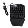 thumbnail image 1 of Teclado para juegos con una sola mano, con cable USB, retroiluminación RGB, 35 teclas, miniadaptador convertidor de medio teclado para juegos, 1 of 5