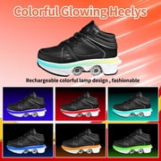 2-in-1 Roller Skate Shoes & Sneakers,LED Roller Shoes,Shoes with Wheels for Women,Light Up Roller Skates Suitable for Outdoor Fun & Sports Skating