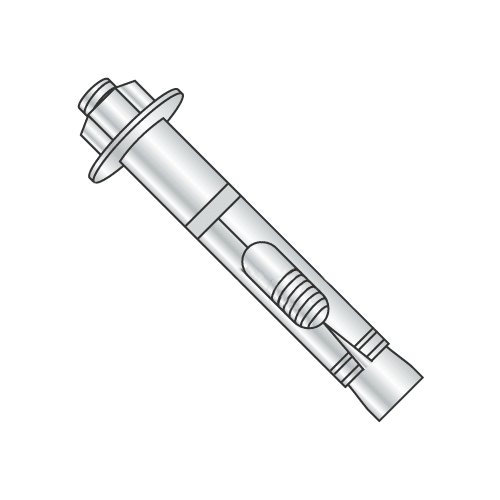 5/8" x 2 1/4" Sleeve Anchors / Hex Head / Steel / Zinc (Quantity: 25 pcs)