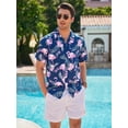 thumbnail image 6 of sogami Short Sleeve Casual Button Down Shirt for Men Flamingo Hawaiian Shirts, 6 of 6