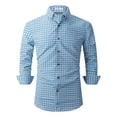 thumbnail image 2 of Camisa Cuadros Stretch Manga Larga Casual Para Hombre, 2 of 7