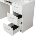 thumbnail image 4 of Madesa Modern Office Desk with Drawers 53 inch, Study Desk for Home Office, PC Table with 3 Drawers, 1 Door and 1 Storage Shelf (White), 4 of 7
