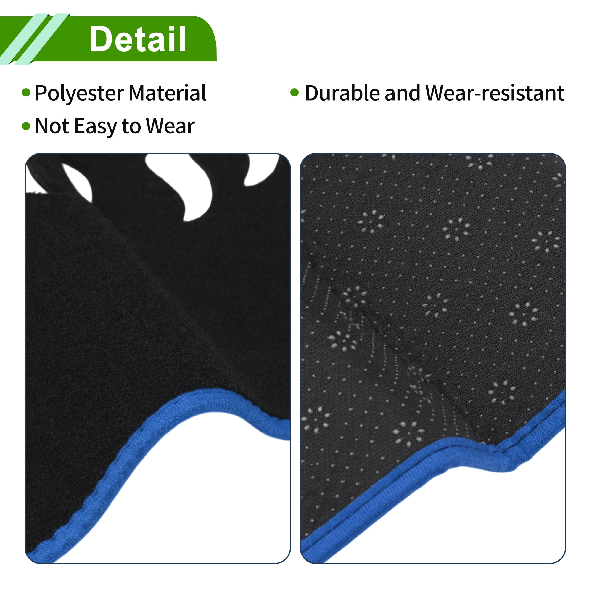 Unique Bargains Dash Cover Mat Carpet Center Console Polyester for Ford Black Blue