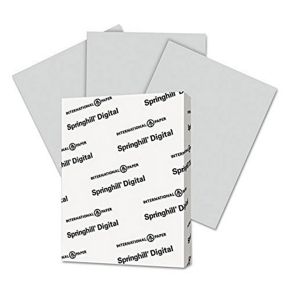 Springhill 66000 Digital Vellum Bristol Color Cover, 67 lb, 8 1/2 x 11, Gray, 250 Sheets/Pack