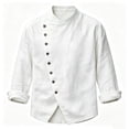 thumbnail image 5 of StSilkitty Mens Casual Shirts Solid Color Long Sleeve Side Bottons T Shirt Lightweight Soft Fashion Comfy Tops, 5 of 6