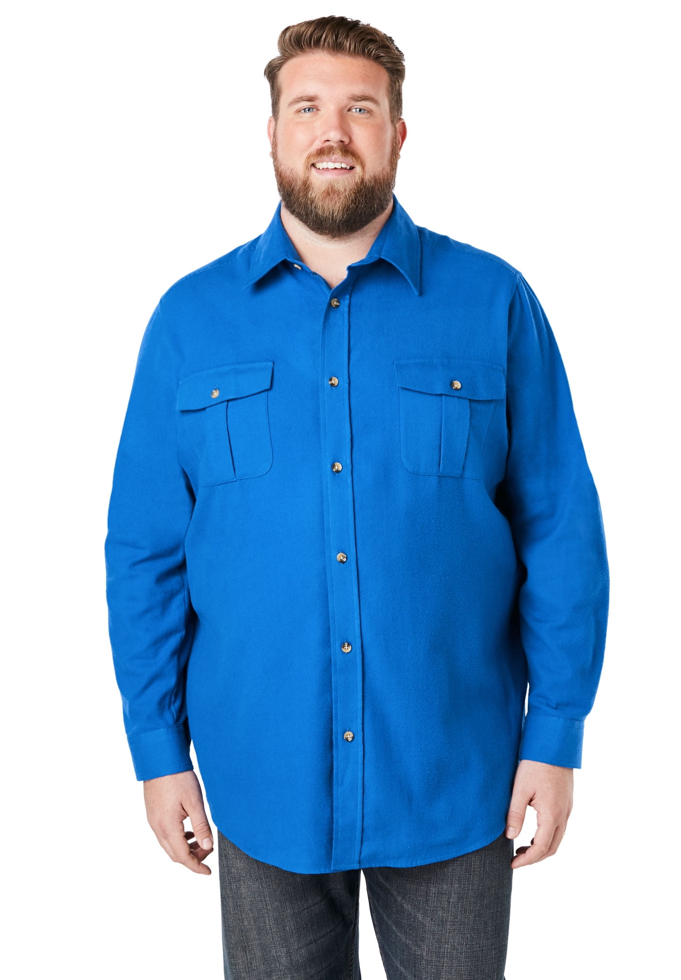 NEW Boulder Creek Mens Linen Pilot Button Shirt 79-5450-6 Blue 3XL Tall 
