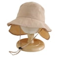 thumbnail image 6 of Toddler Baby Sun Hat Solid Color Unisex Kids Summer For Boys Girls Adjustable Beach Hats Age 1 7 Years Kids Sun Hat Bucket Hat for Boys Girls Summer Sun Protection, 6 of 8