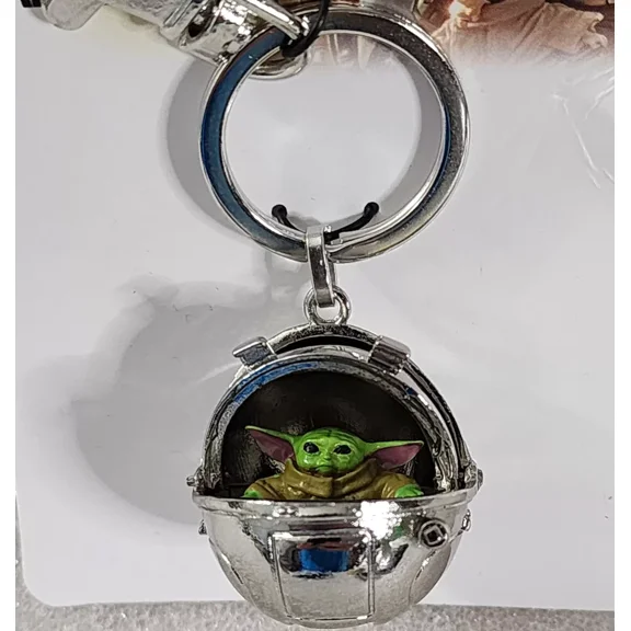 Disney Star Wars The Mandalorian Grogu in Pram Figural Keychain