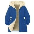 thumbnail image 5 of Gubotare Girls' Outerwear Coats Kids Girls Boys Winter Coat with Removable Hood Toddler Warm Puffer Jacket Size 11-12 Years (Blue,11-12 Years), 5 of 9