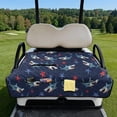 thumbnail image 2 of Whosucclay 4 Convenient Pockets Club Car Seat Covers for Ds Precedent Tempo EZGO, Non-Slip Golf Cart Accessories Quick Dry Seat Towel, Shark Star Pattern, 2 of 9