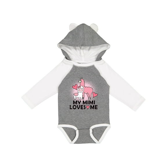 Inktastic My Mimi Loves Me Llama Girls Long Sleeve Baby Bodysuit