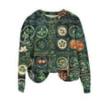 thumbnail image 2 of Xuyuer St. Patrick's Day Round Neck Sweatshirt for Women Lucky Shamrock Long Sleeve Shirt Ireland Gift Clover Print Fit Casual Pullover Fashion Loose Tops, 2 of 5