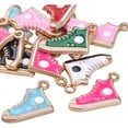 thumbnail image 4 of 21pcs 7 Colors Alloy Shoes Charms Enamel Cute High-Top Sneaker Shoes Pendants Charms for DIY Earrings Bracelet Necklace Jewelry Making Accessories, 4 of 7