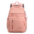 thumbnail image 1 of Large Capacity Waterproof Backpack, Solid Color Fashion Casual Nylon Laptop Bag With Adjustable Strap, Trendy Versatile Cute School Bag For Girls & Women, 1 of 5