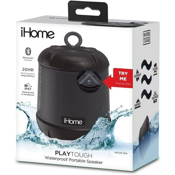 iHome Waterproof Bluetooth Speaker, Shockproof Portable Speaker with 20HR  Battery Life, iP67 Wireless Speaker Great for Camping Essentials, Kayak