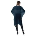 thumbnail image 4 of Moomaya Boléro en Georgette pour Femmes, Ouvert à l'Avant, Long et Transparent, avec Pompons, 4 of 7