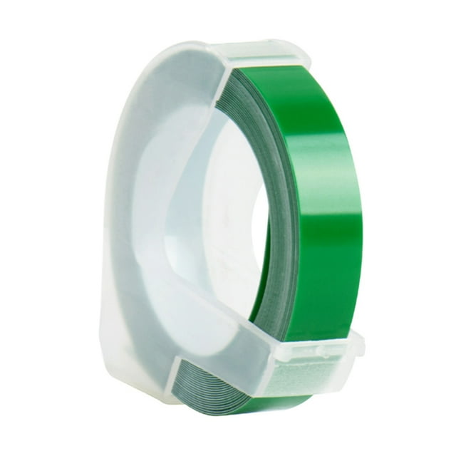 3D Plastic Embossing Label Tape Refill for DYMO 12965 1610 Label Maker with 3/8 Inch * 9.8 feet, 1 Roll Green