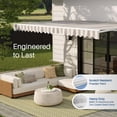 thumbnail image 2 of ALEKO 13' x 10' Grey White Stripes Manual Retractable Patio Awning Sunshade, 2 of 9