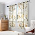 thumbnail image 2 of Yayeee Window Curtains Light Filtering 63"x52" Grommet Panel Pair Home Living Room Decor, Birds Sunflowers, 2 of 7