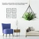thumbnail image 2 of Soporte de planta geométrico colgante independiente, colgador de flores, decoración de plantas de helecho musgo (negro), 2 of 8